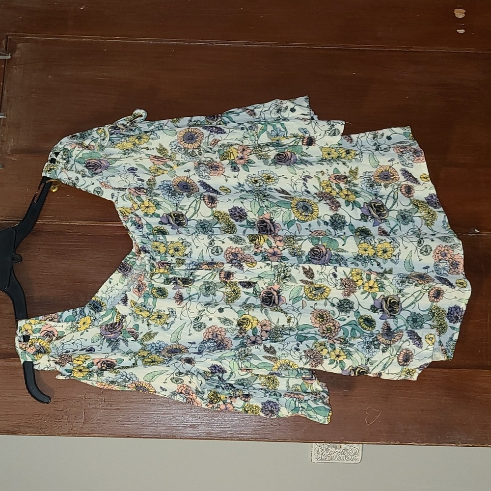 Maurices Off the Shoulder Top Floral size 1